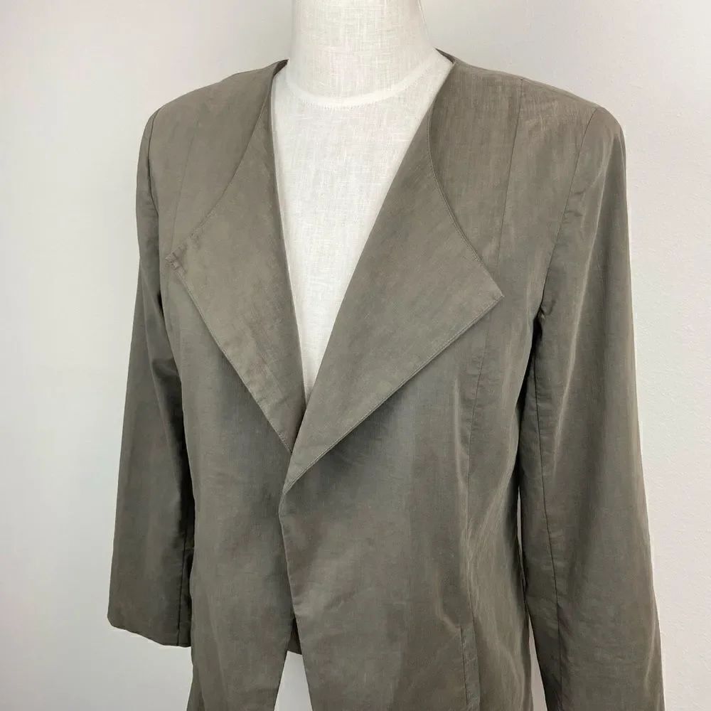 Eileen Fisher Virgin Wool Open Front Jacket - Picture 2 of 6